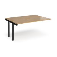 Adapt add on unit single 1600mm x 1200mm - black frame, oak top