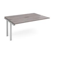 Adapt add on unit single 1600mm x 1200mm - silver frame, grey oak top