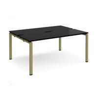 Adapt back to back desks 1600mm x 1200mm - green frame, black top