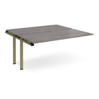 Adapt add on unit single 1600mm x 1600mm - green frame, grey oak top