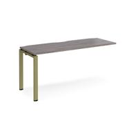 Adapt add on unit single 1600mm x 600mm - green frame, grey oak top