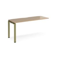 Adapt add on unit single 1600mm x 600mm - green frame, kendal oak top