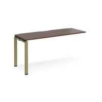Adapt add on unit single 1600mm x 600mm - green frame, walnut top