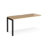 Adapt add on unit single 1600mm x 600mm - black frame, oak top