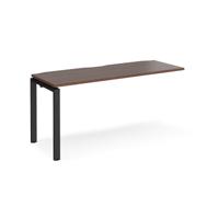 Adapt add on unit single 1600mm x 600mm - black frame, walnut top