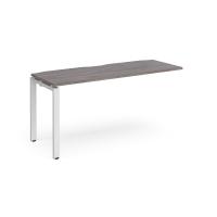 Adapt add on unit single 1600mm x 600mm - white frame, grey oak top
