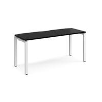 Adapt single desk 1600mm x 600mm - white frame, black top