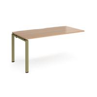 Adapt add on unit single 1600mm x 800mm - green frame, beech top