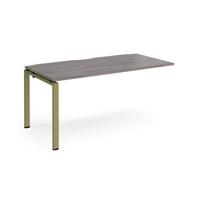 Adapt add on unit single 1600mm x 800mm - green frame, grey oak top