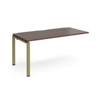 Adapt add on unit single 1600mm x 800mm - green frame, walnut top