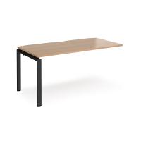 Adapt add on unit single 1600mm x 800mm - black frame, beech top