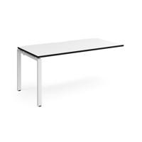 Adapt add on unit single 1600mm x 800mm - white frame, white top, black edge