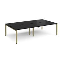 Adapt double back to back desks 2800mm x 1600mm - green frame, black top