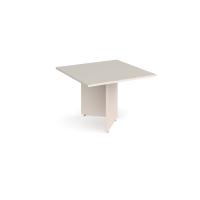 Arrow head leg square extension table 1000mm x 1000mm - Light Grey