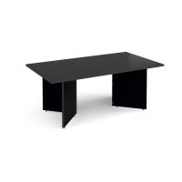 Arrow head leg rectangular boardroom table 1800mm x 1000mm - Black