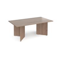 Arrow head leg rectangular boardroom table 1800mm x 1000mm - Barcelona Walnut