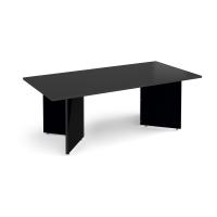 Arrow head leg rectangular boardroom table 2000mm x 1000mm - Black