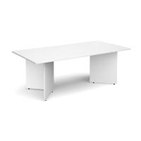 Arrow head leg rectangular boardroom table 2000mm x 1000mm - white