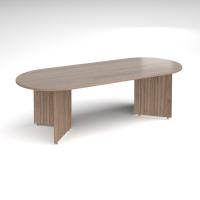 Arrow head leg radial end boardroom table 2400mm x 1000mm - Barcelona Walnut