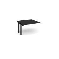 Adapt boardroom table add on unit 1200mm x 1200mm - black frame, black top