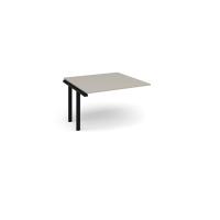 Adapt boardroom table add on unit 1200mm x 1200mm - black frame, light grey top