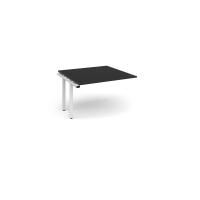 Adapt boardroom table add on unit 1200mm x 1200mm - white frame, black top