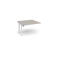 Adapt boardroom table add on unit 1200mm x 1200mm - white frame, light grey top