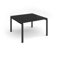 Adapt square boardroom table 1200mm x 1200mm - black frame, black top