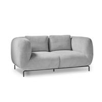 Ebony two seater sofa chair in warm grey