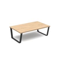 Encore modular large coffee table with black sled frame - kendal oak