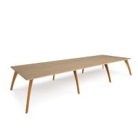 Enable worktable 4800mm x 1600mm deep with eight solid oak legs - kendal oak