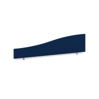 Wave desktop fabric screen 1600mm x 400mm/200mm - blue