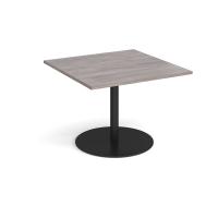 Eternal square extension table 1000mm x 1000mm - black base, grey oak top