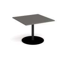 Eternal square extension table 1000mm x 1000mm - black base, onyx grey top