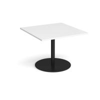 Eternal square extension table 1000mm x 1000mm - black base, white top