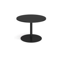 Eternal circular boardroom table 1000mm - black base, black top