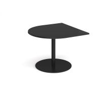 Eternal radial extension table 1000mm x 1000mm - black base, black top