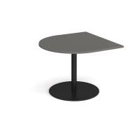Eternal radial extension table 1000mm x 1000mm - black base, onyx grey top