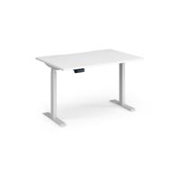 Elev8 Contract 1200w Straight Sit-stand Desk 1200mm x 800mm - White Frame, White Top