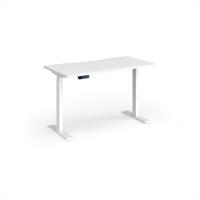 Elev8 Contract 1200w Straight Sit-stand Desk 1200mm x 600mm - White Frame, White Top