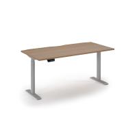 Elev8 Eco 1600w desk Elev8 Eco straight sit-stand desk 1600mm x 800mm - silver frame, beech top