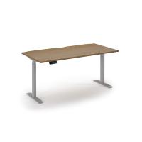 Elev8 Eco 1600w desk Elev8 Eco straight sit-stand desk 1600mm x 800mm - silver frame, oak top