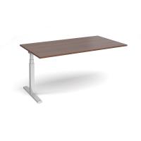 Elev8 Touch boardroom table add on unit 1800mm x 1000mm - silver frame, walnut top