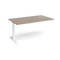 Elev8 Touch boardroom table add on unit 1800mm x 1000mm - white frame, Barcelona walnut top
