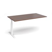 Elev8 Touch boardroom table add on unit 1800mm x 1000mm - white frame, walnut top