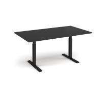 Elev8 Touch boardroom table 1800mm x 1000mm - black frame, black top