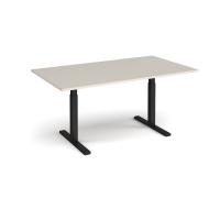 Elev8 Touch boardroom table 1800mm x 1000mm - black frame, light grey top