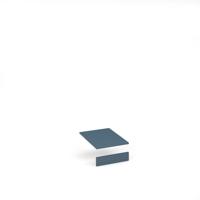 Flux top and plinth finishing panels for single locker units 400mm wide - misty blue