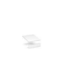 Flux top and plinth finishing panels for single locker units 400mm wide - misty blue