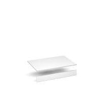 Flux top and plinth finishing panels for double locker units 800mm wide - misty blue